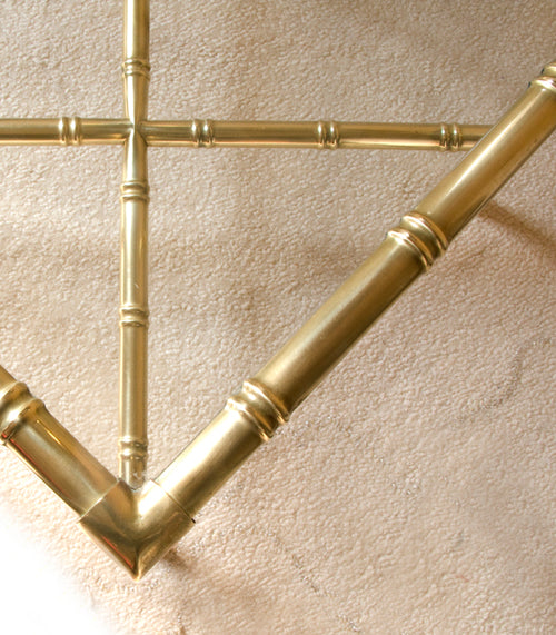 Brass Faux Bamboo Table