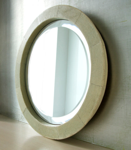 Round Shagreen Mirror